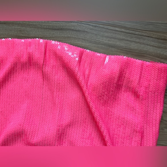 NWT!! 💖 J CREW 💖 Collection hot pink sequin pull-on midi skirt - Picture 7 of 10